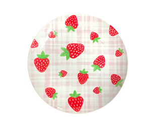 Anchorage Strawberry Plaid Plate
