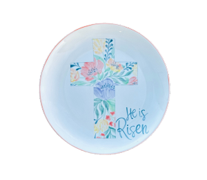 Anchorage Floral Cross Plate