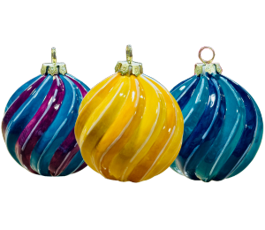 Anchorage Jewel Toned Spiral Ornament